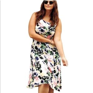 Ellos Floral Tank Dress 2X Sleeveless Stretch